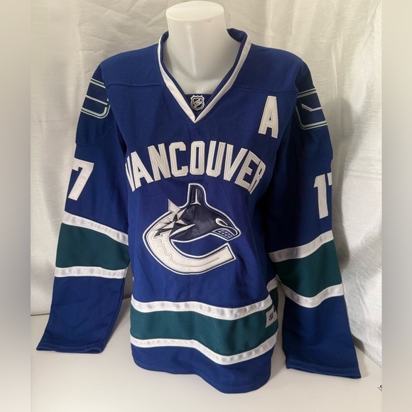 Reebok Tops - Vancouver Canucks Ryan Kesler Reebok Premier NHL Jersey Women's XLarge